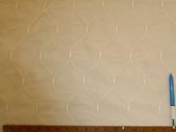 Sample of Discount Fabricut Drapery Curtain Sheer Fabric Nanny in Creme