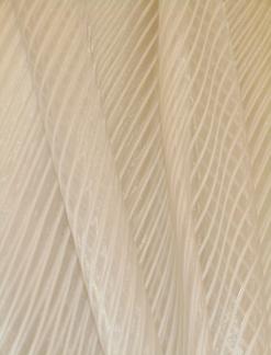 Draped curtain image of Discount Fabricut Drapery Curtain Sheer Fabric Rubato Ice