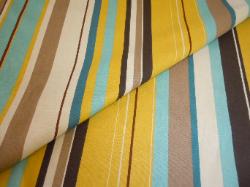 Closeup folded image of Fabricut Stripe Pattern Henley F Color Mocha Mist