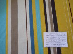 Schindler's Fabrics Shop tag for Prestigious Textiles Interior Decorating Stripe Pattern Henley in Color Mocha Mist