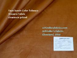 New in Stock, Pattern Faux Suede Tobasco Drapery Fabric - only $7.50 a yard