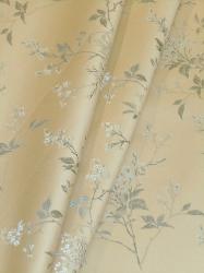 Draped curtain image of upholstery and decorating fabric Floral Field Color Frost