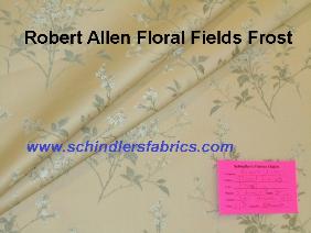 Schindler's Shop tag for Robert Allen Pattern Floral Field Color Frost upholstery and decorating fabric
