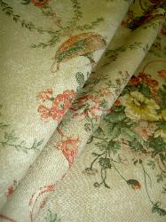 Floral Linen Cotton Ralph Lauren Design Pattern Villandry Bouquet Fabric Color Topaz on Sale