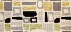 Swatch of chenille accented contemporary Geiger Oasis fabric