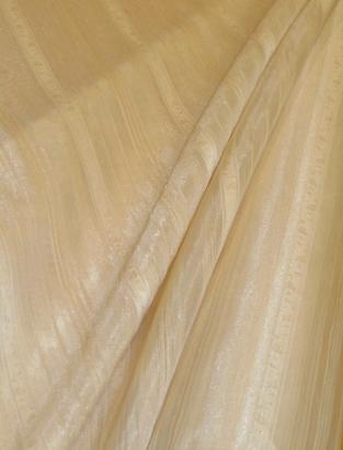 Draped curtain image of color Whipped Cream doublewide for hanging vertically Stripe Pattern Georgia Drapery Curtain Sheer