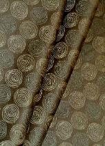 Geoswirls Comercial Contract Geometric Upholstery Fabric in khaki and green, art deco inspired design, for furniture and interior decorating