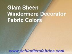 Click for video and image page of Glam Sheen Windermere Decorator Fabric Colors pebbled look texture in Natural and Aqua