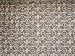Pattern Granada color Gray by Laura & Kiran Fabric Hand printed large geometric design for decorating