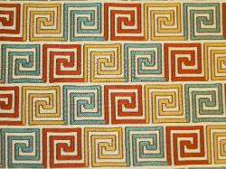 Pattern Greek Key color Multi contemporary premium high end  greek key design heavy upholstery fabric