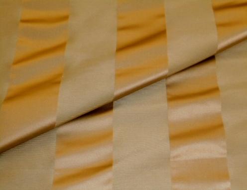 Closeup folded image of high end stripe home decorating fabric, discounted closeout sale, pattern discontinued
