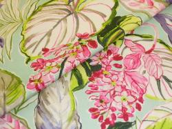 Hamilton Cayman in Seafoam premium high end large scale bright floral pattern