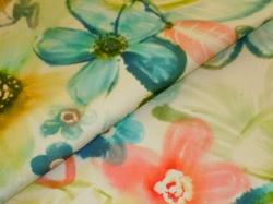 Contemporary Watercolor Floral Home Decor Fabric