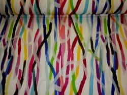 Watercolor Rainbow Brush Stroke Design Home Decor Fabric