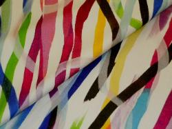 Rainbow Watercolor Brush Stroke Design Fabric