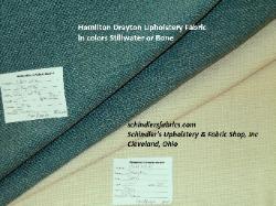 Hamilton pattern Drayton Upholstery Fabric in colors Stillwater or Bone