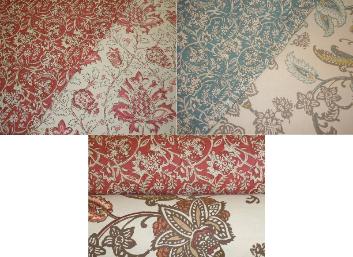 Hand printed Laura and Kiran Desiner Pick Color Coordinates for Home Decorating
