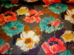 Hamilton Nikita in Graphite premium high end large scale floral pattern