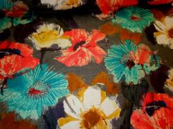 Hamilton Nikita in Graphite premium high end large scale floral pattern