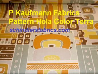 Mesoamerican Mexican looking screen print P Kaufmann Fabric Pattern Hola Color Terra