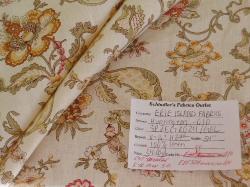 Schindler's Upholstery and Fabric Shop tag for Huntington Linen Floral Home Decor Fabric