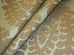 Ikat Damask Aqua textured tan ikat design  on aqua ground upholstery  and home decor fabric