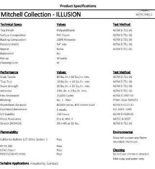 Mitchell Group Collection Illusion Faux leather  a Contract Upholstery Fabric specs