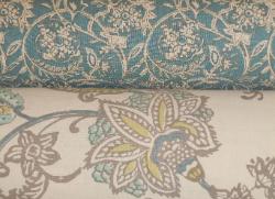 Jaipur Spa and Ajanta Tan/Blue Designer Coordinates