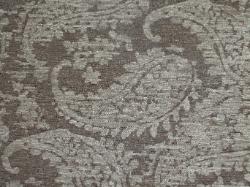 Jayna Charcoal paisley chenille upholstery and home decor fabric