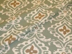 Closeup folded image of Pattern Kashmir Color Seaglass Home Decor Ikat Design Fabric