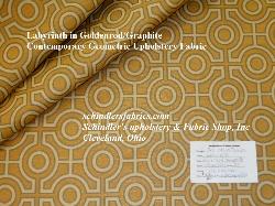 Labyrinth Goldenrod/Graphite Discounted High End upholstery Fabric