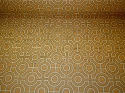Goldenrod/Graphite upholstery Fabric Labyrinth Pattern