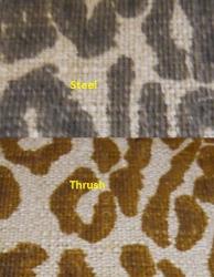 cotton rayon Decorator Fabric, in Thrush or Steel Natural Flax, for highend premium upscale designer fashion home decor, with artistic unique handcrafted look in natural tones