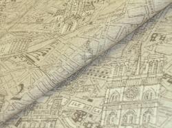 vintage artistic map of Paris