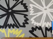 Sample of Mod Vintage Retro Funky Floral Print pattern color Dusk Decorating Fabric
