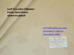 Embroidered Like Floral Brocade in Alabaster tone on tone pattern Leaf Toss