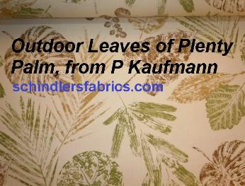 large floral screen print P Kaufmann Textiles Pattern Outdoor Leaves of Plenty Color Palm