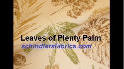 Click for video and image page of P Kaufmann Pattern Outdoor Leaves of Plenty Color Palm Decorator Fabric