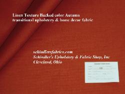 Upholstery and Home Decor Transitional Pattern Linen Texture Backed color Autumn Fabric