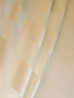 Curtain image of Pattern Lyon in color Ivory, Drapery weight Fabric tone on tone stripe