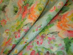 Covington Fabrics linen blend floral screen print
