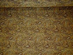 Malaysia Paisley Design in Mustard/Topaz Chenille Upholstery Fabric