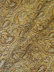 Mustard/Topaz Malaysia Paisley Chenille Discounted High End Upholstery Fabric