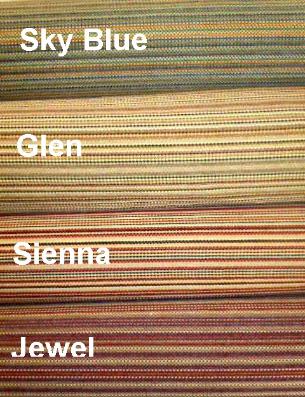 Rolls of colors Jewel, Sienna, Glen or Sky Blue, pattern Maryland Upholstery Fabric
