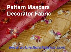 Click for video and image page of Lipstick or Antique fluff accented decorator fabric pattern Mascara