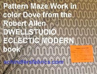 Pattern Maze Work in color Dove from the Robert Allen DWELLSTUDIO ECLECTIC MODERN book