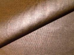 Vinyl Upholstery Fabric Remnant Pattern Metallic Linen PVC in Old Penny, for furniture upholstering, cushions and decorating accents, from a manufacturer's buyout