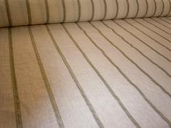 Metallic Stripe SemiSheer drapery fabric P Kaufmann Fabrics clearance, color Silver