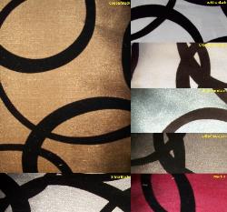 Bold Modern Geometric contemporary faux silk flocked design, Pattern Metropolitan, colors