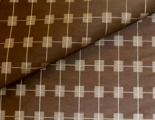 Closeup folded image of linen Silk blend, Modernism contemporary geometric Color Truffle Home Decor Fabric